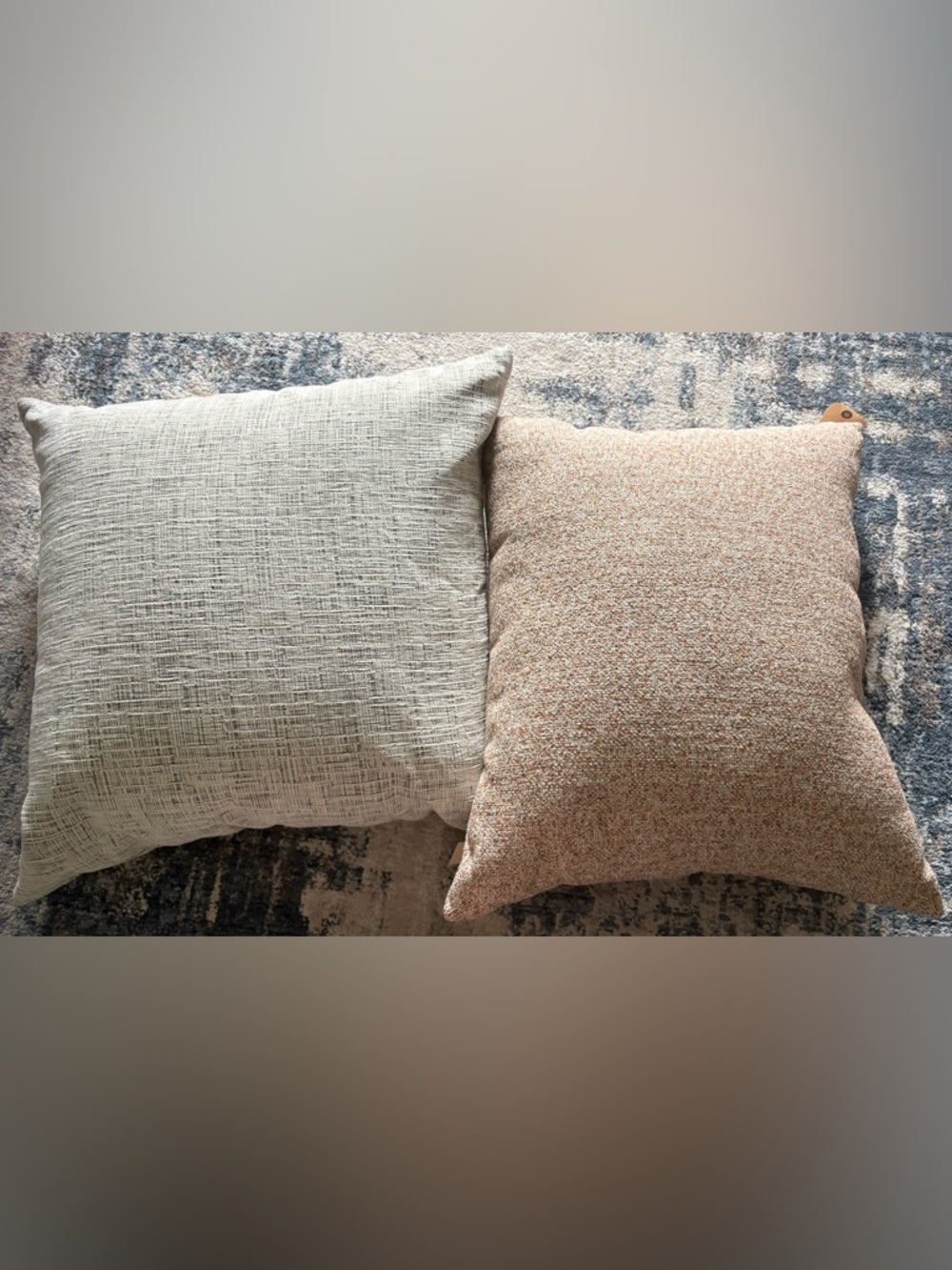 5 pieces Neutral Textured Toss Pillow Pair - 3 Cream and 2 Light Tan